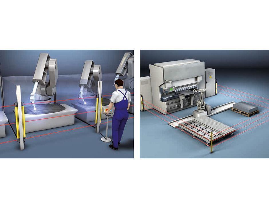Schmachtl - Lichtvorhang, Sicherheitslichtschranke, Lichtgitter: MLD_500_beide_anwendungen