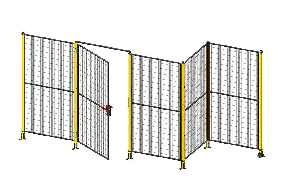 Schutzeinrichtug trennend Schutzzaun satec